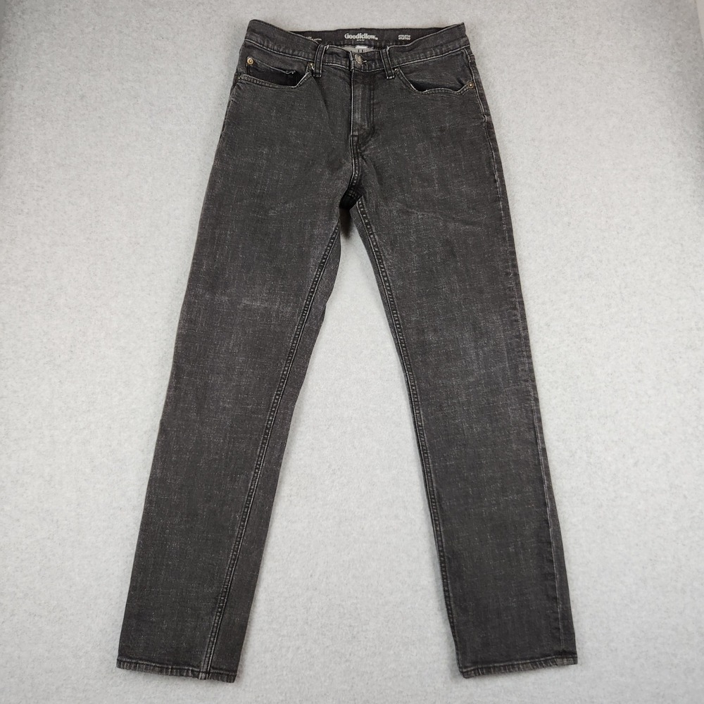 Goodfellow & Co Mens Athletic Fit Flex Jeans Faded Black 30x32 (Fits 29x30)